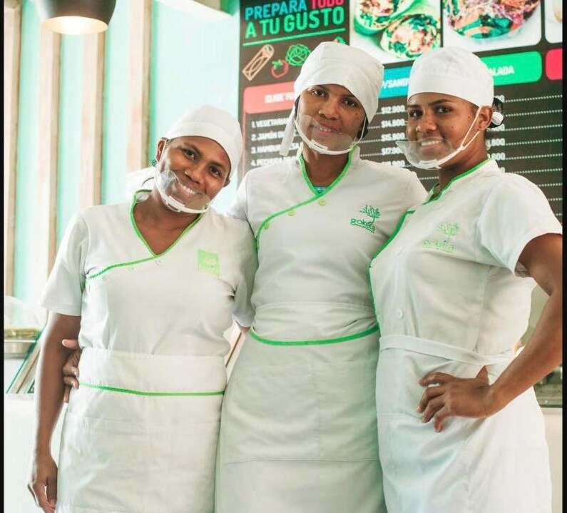 The Gokéla team behind the counter